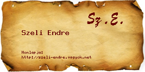 Szeli Endre névjegykártya
